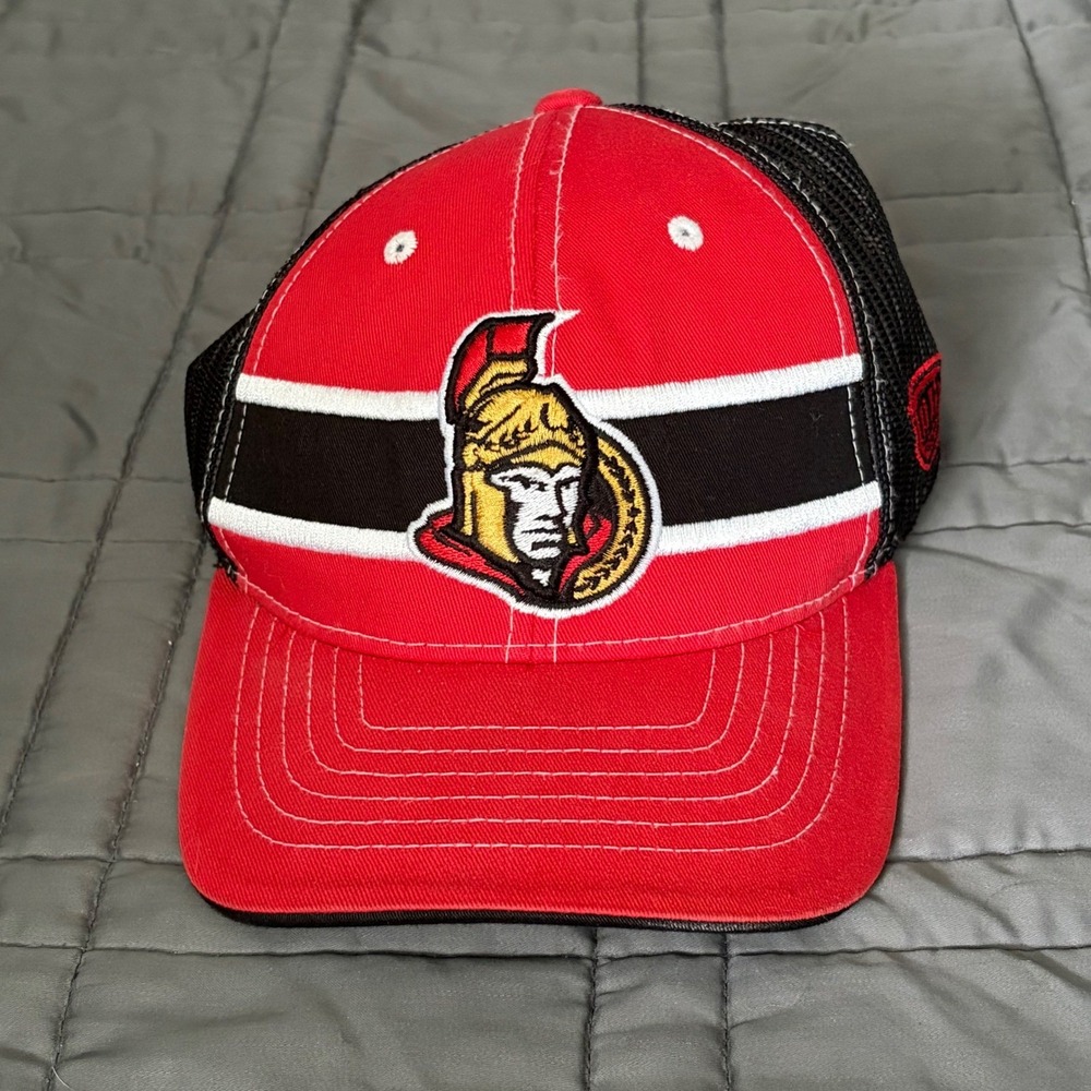 Ottawa Senators Old Time Hockey NHL Mesh Trucker Hat Cap Adjustable Red Black